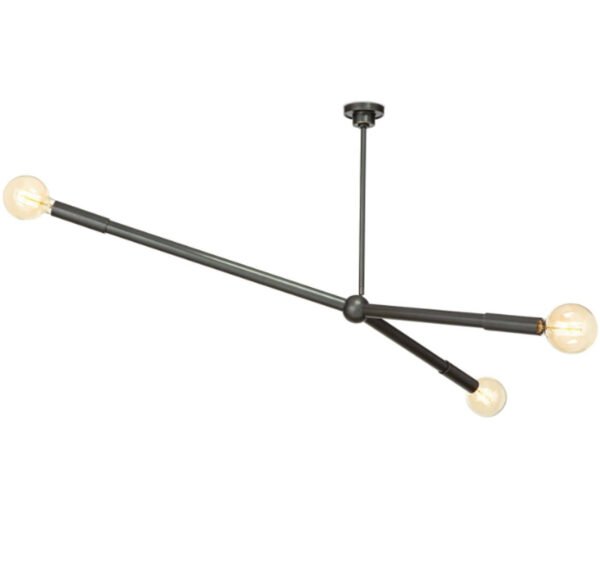 Stilnovo Glass Raw Brass chandelier - Image 2