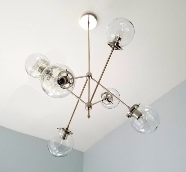 6 Globe Chandelier - Image 3