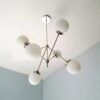 Orbix chandelier with glass globes