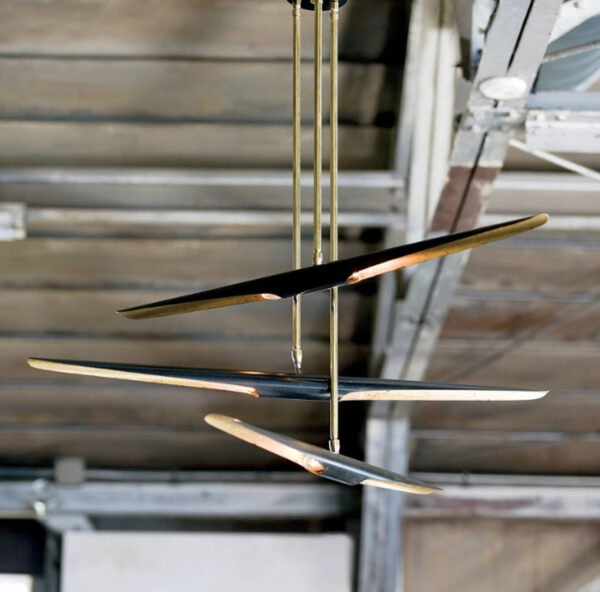 Black Brass chandelier - Image 3