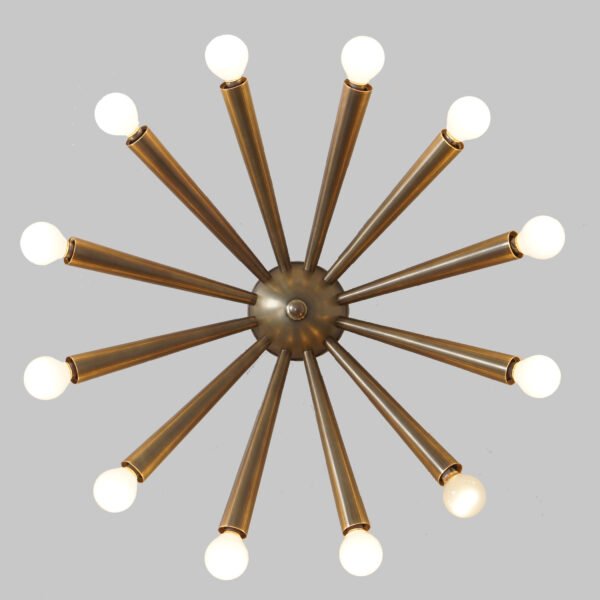 12 Armed Ceiling/Wall Light Modern Raw Brass Sputnik chandelier light
