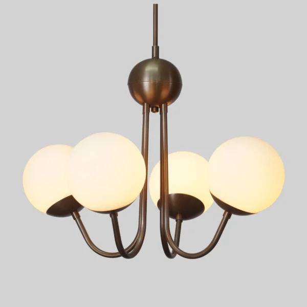 Marshmallow Frosted Globe Chandelier