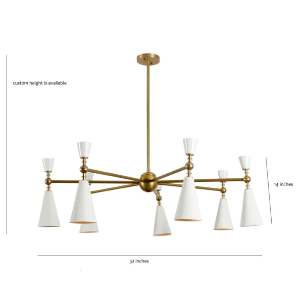 Saintes 5 Light Chandelier Brass