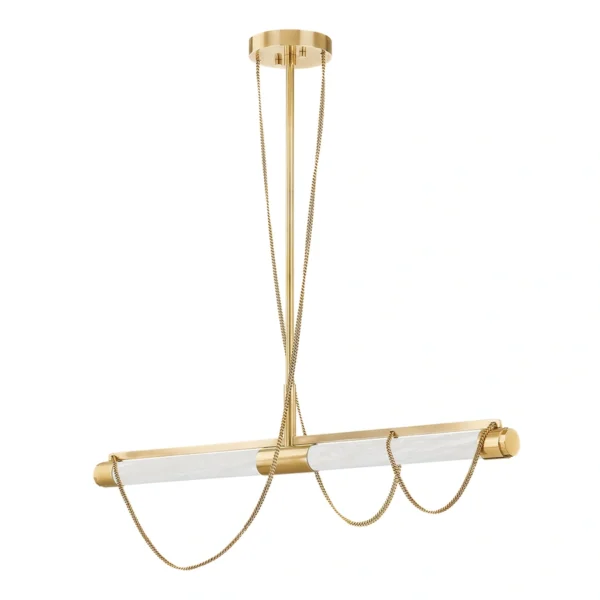 Lariat Vintage Brass Pendant Light