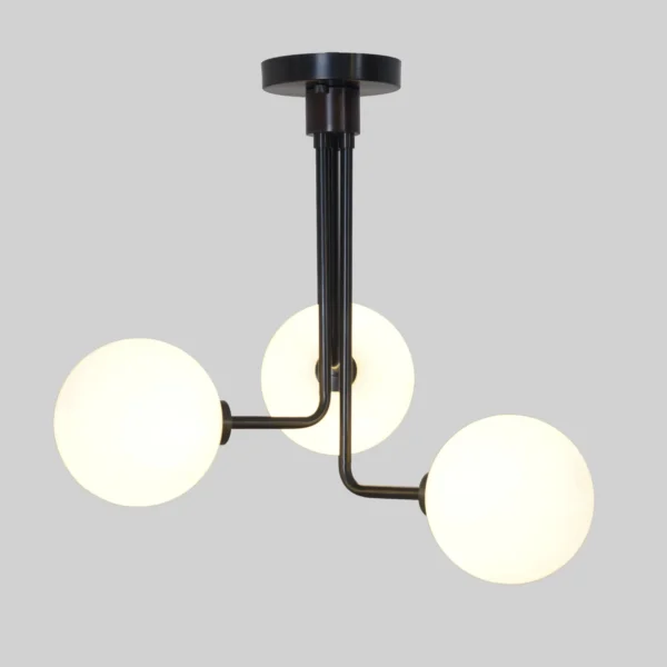 Minimalist Globe Semi Flush Ceiling Light