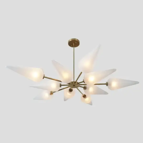 Florena Frosted Glass Chandelier - 10 Light​