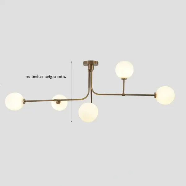 Celia Globe Semi Flush Mount​ - 5 Light