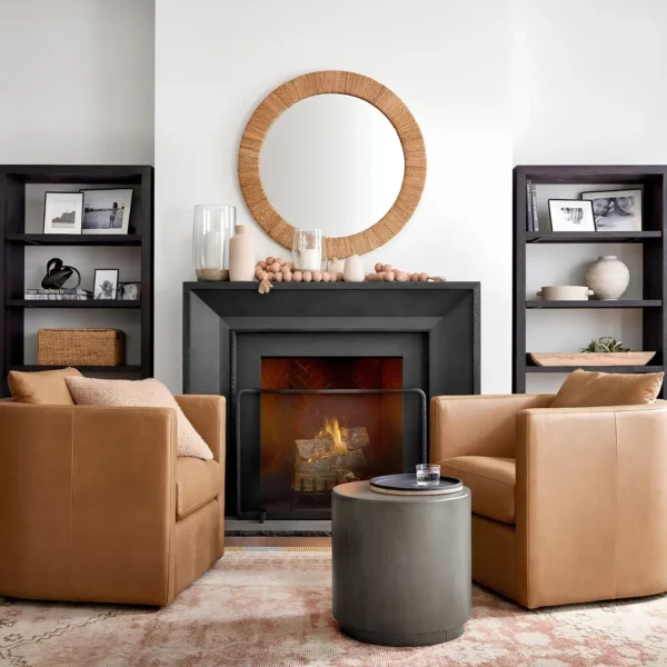 rattan wall mirror​ interior