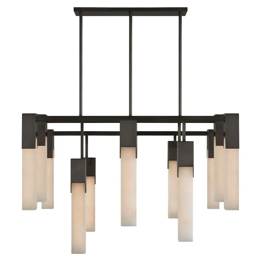 Covet Large Chandelier black brass