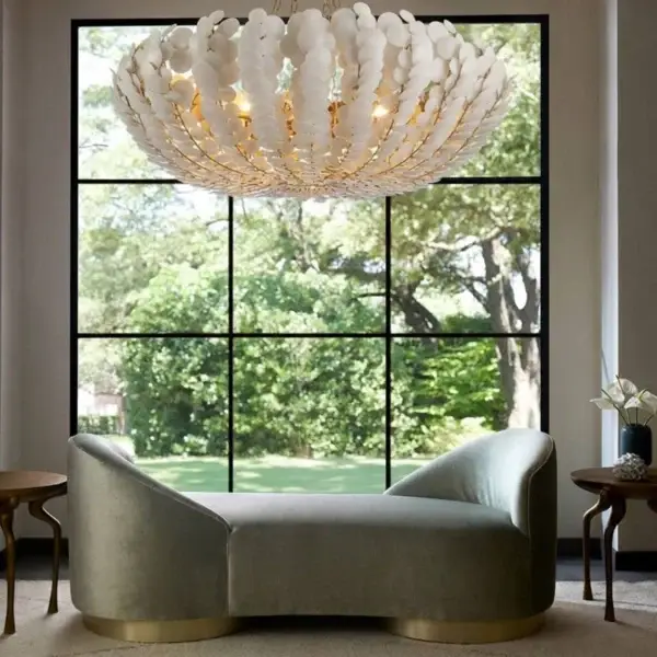 Bilal Round Chandelier Installed