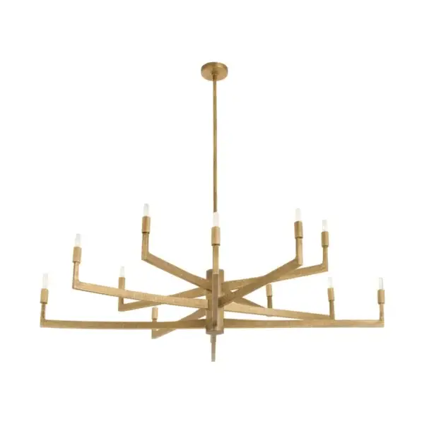 Griff Large Chandelier in aged brass